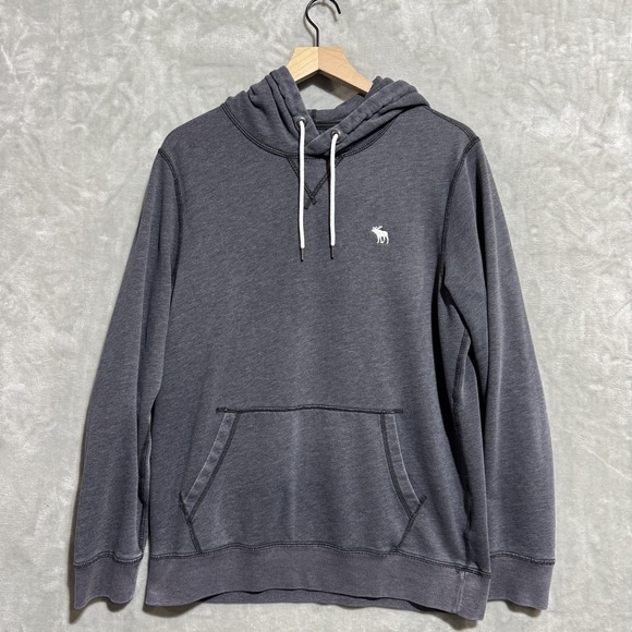 Abercrombie & Fitch Hoodie‎ Mens Medium Soft Fleece Pullover Kangaroo Pocket A&F - Picture 1 of 6